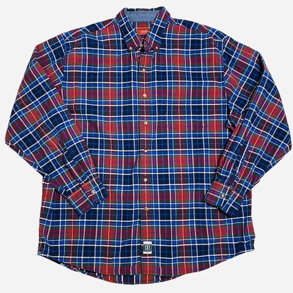 IZOD Other - IZOD Heritage Tartan Red/Blue/Green/White Plaid Long Sleeve Button Down Men’s XL